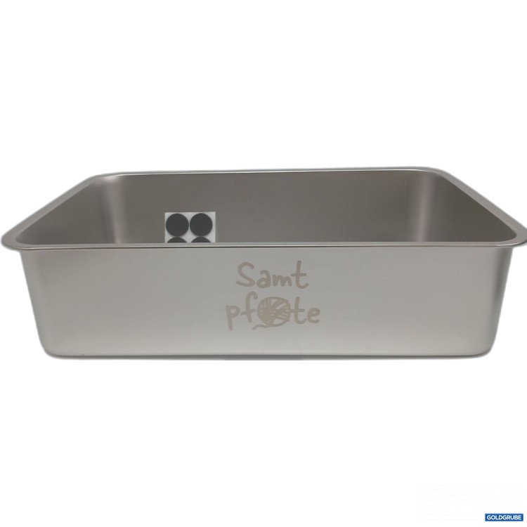 Artikel Nr. 446420 Artikel Nr. 446420: Samt Pfote Katzenklo Edelstahl ca 60x40x15cm