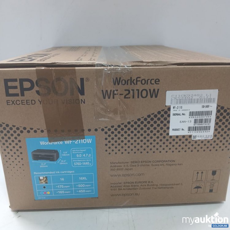 Artikel Nr. 447420 Artikel Nr. 447420: Epson WorkForce WF-2110W Drucker