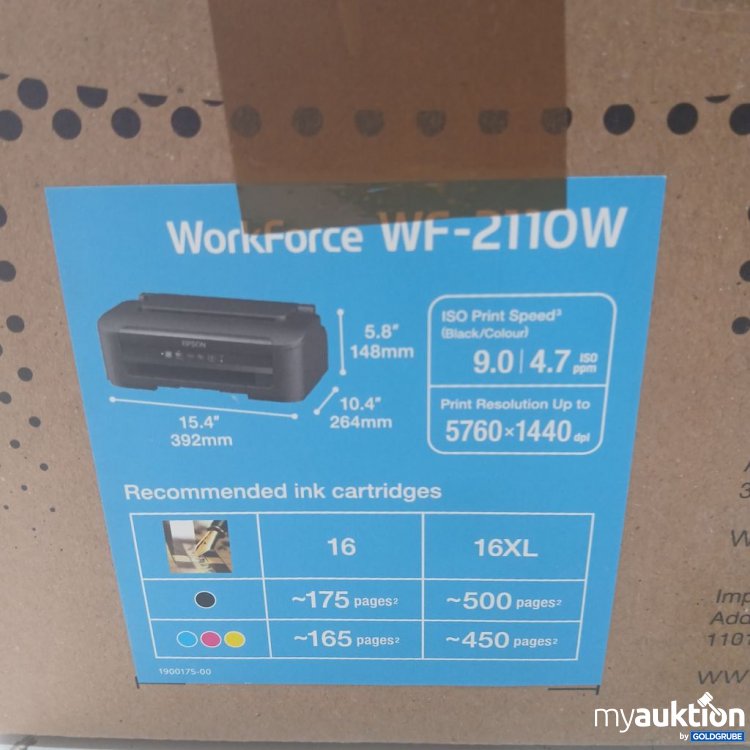 Artikel Nr. 447420 Artikel Nr. 447420: Epson WorkForce WF-2110W Drucker