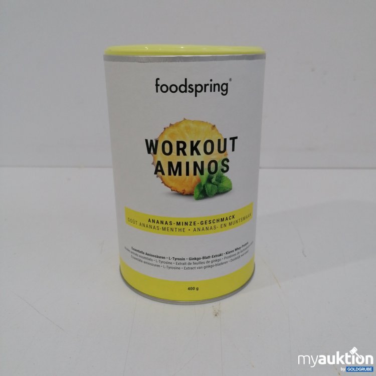 Artikel Nr. 850420 Artikel Nr. 850420: Foodspring Workout Aminous Ananas /Minze 400g