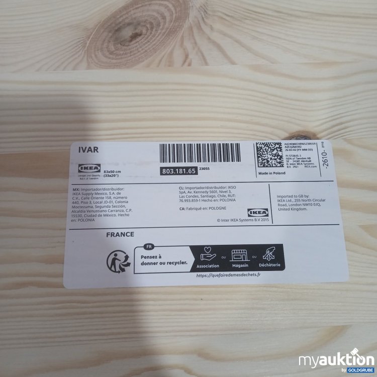 Artikel Nr. 471421: IKEA IVAR 83x50cm 803.181.65