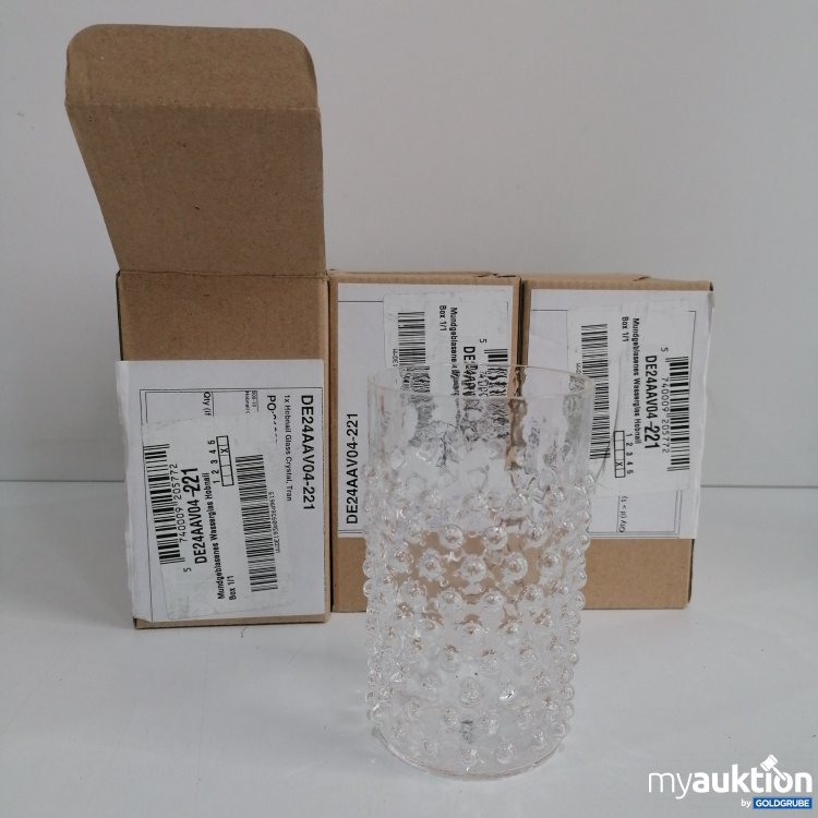 Artikel Nr. 832421 Artikel Nr. 832421: Mundgeblasenes Wasserglas Hobnail 11.5x7 cm 6Stk.