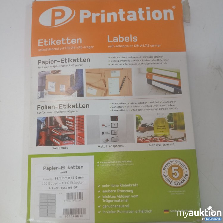 Artikel Nr. 873421 Artikel Nr. 873421: Princeton Etiketten selbstklebend DIN A4/A5 weiß