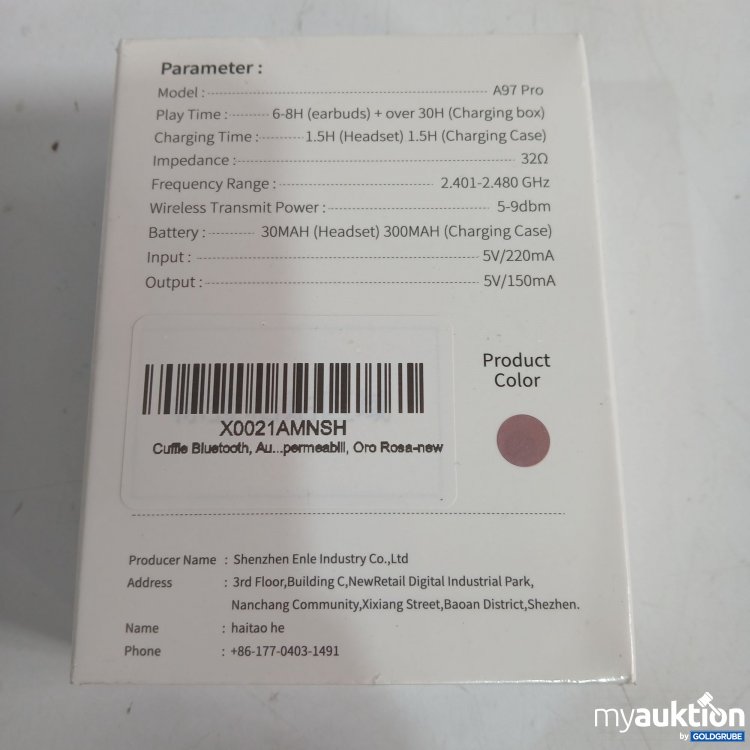 Artikel Nr. 874421: Xinwld A97 Pro True Wireless Earbuds Rosa 