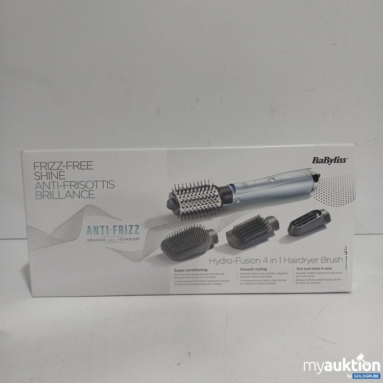 Artikel Nr. 916421 Artikel Nr. 916421: BaByliss Frizz-Free Shine Anti-Frisottis Brillance Hydro-Fusion 4in1 Hairdryer Brush