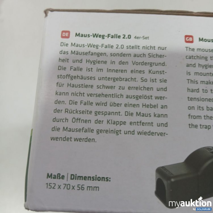 Artikel Nr. 993421 Artikel Nr. 993421: Gardigo Maus-Weg-Falle 2.0 Hygienischer Mäusefang 4er-Set