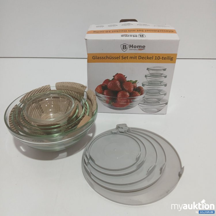 Artikel Nr. 906422: BHome Glasschüssel Set mit Deckel 5x
