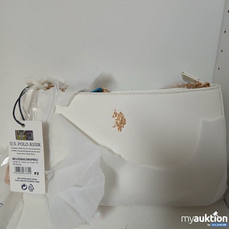 Artikel Nr. 919422: U.S. Polo Assn. Jones S. Hobo w/ Chain PU Off White