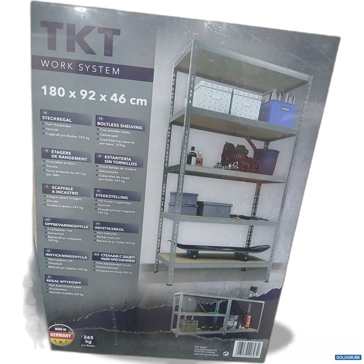 Artikel Nr. 971422: TKT Work System 180x92x46cm Steckregal mit 5 Holzböden