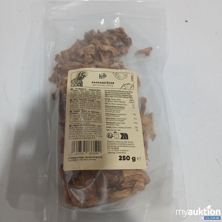 Artikel Nr. 973422: KoRo Ananasstücke getrocknet 250g 