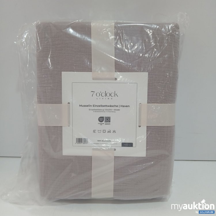 Artikel Nr. 912424 Artikel Nr. 912424: 7 O'Clock Living Musselin Einzelbettwäsche 135x200cm 80x80cm