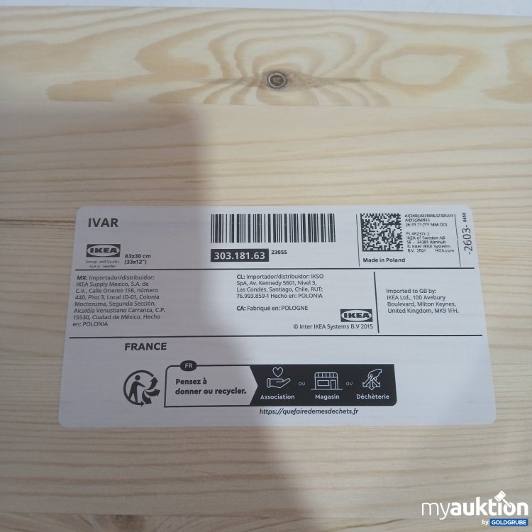 Artikel Nr. 471425: IKEA IVAR 83x30 cm 303.181.63
