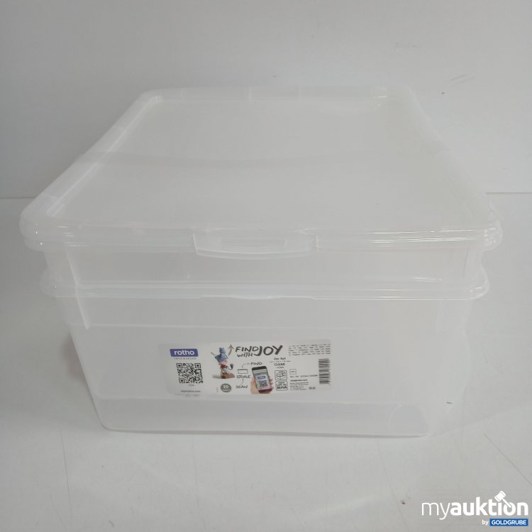 Artikel Nr. 818425 Artikel Nr. 818425: Rotho Aufbewahrungsbox 2er Set 400x335x170mm