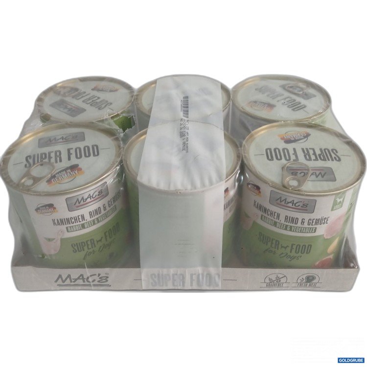 Artikel Nr. 990425: Macs Superfood Hundefutter Kaninchen, Rind & Gemüse 6x800g 