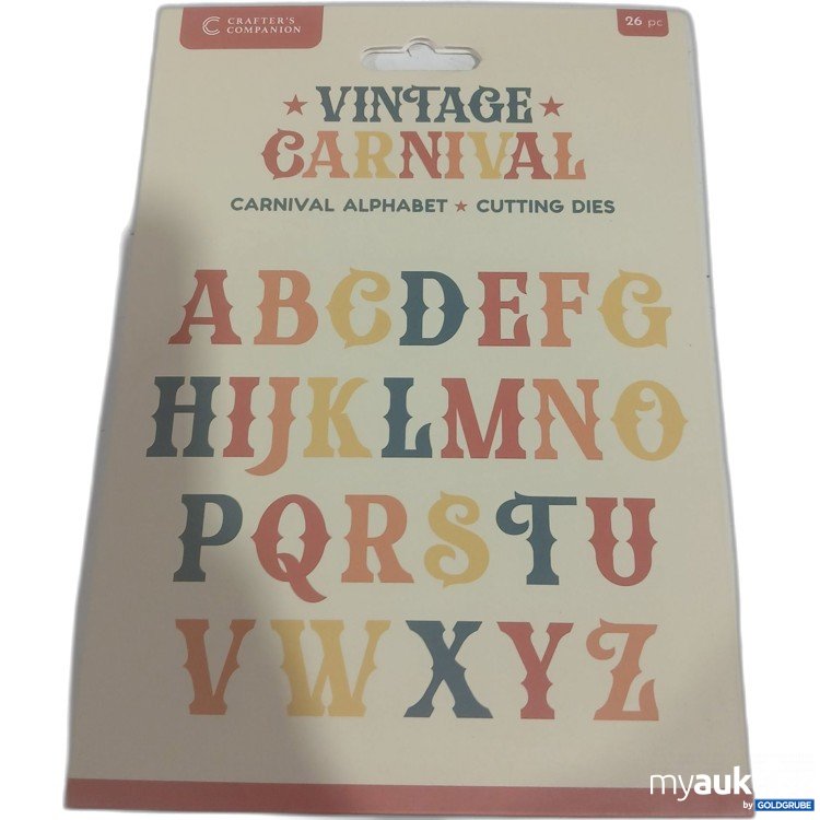 Artikel Nr. 996425: Crafter's Companion Vintage Carnival Alphabet cutting dies 26Pcs. 