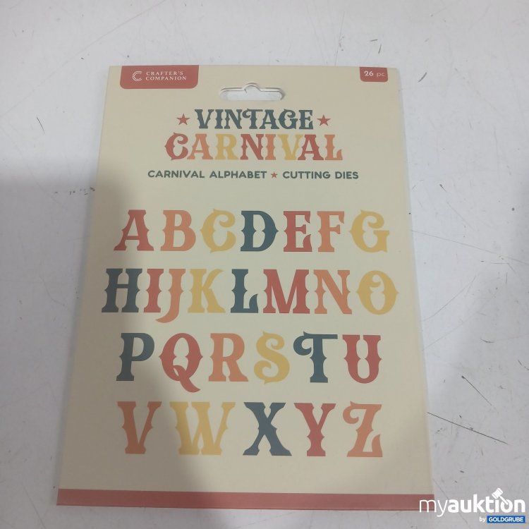 Artikel Nr. 996425: Crafter's Companion Vintage Carnival Alphabet cutting dies 26Pcs. 