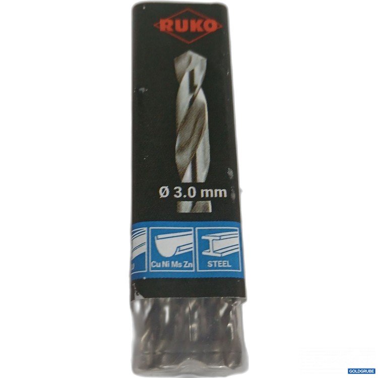 Artikel Nr. 524426: Ruko Bohrer ø3.0mm 10Stk HSS DIN338 Type N 
