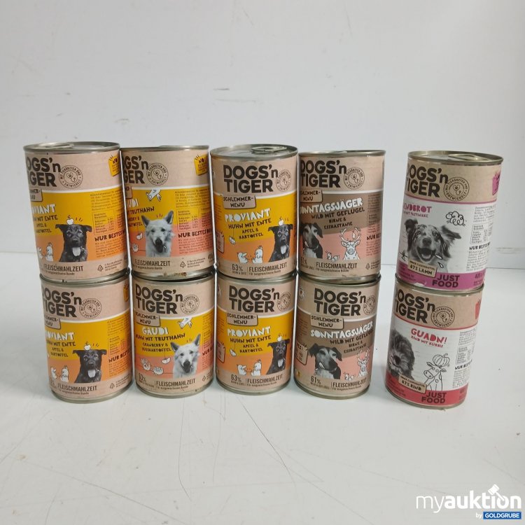 Artikel Nr. 466427: DOGSn TIGER 10 Stk. DOGSn Hundefutter Dosen verschiedene Sorten 10x 400 g