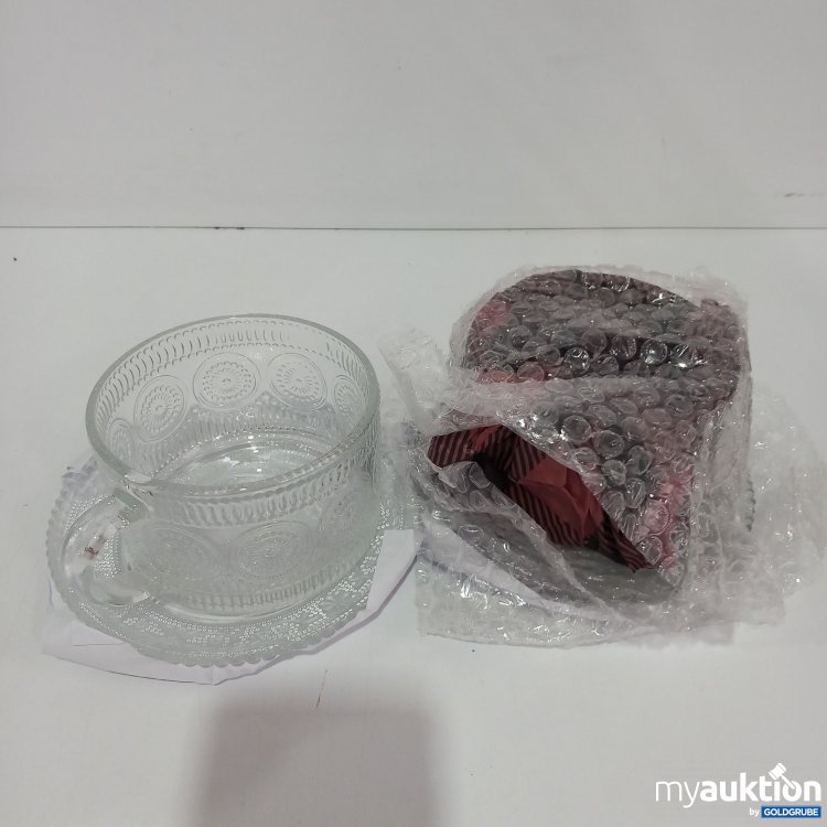 Artikel Nr. 821427 Artikel Nr. 821427: 2x Tassen aus Glas mit Untertassen 10cm