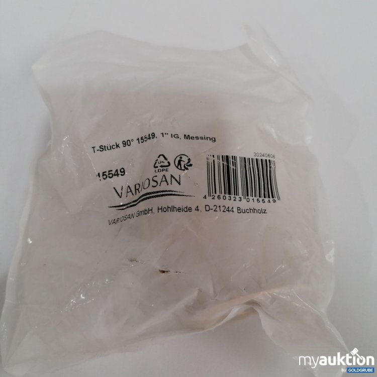 Artikel Nr. 847427 Artikel Nr. 847427: Variosan T Stück 90° 15549 1" IG Messing