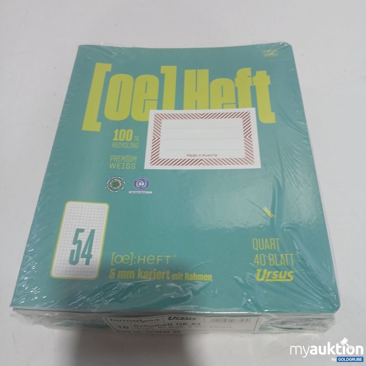 Artikel Nr. 522428: Ursus Schulheft 10 Stück OE54 40 Blatt