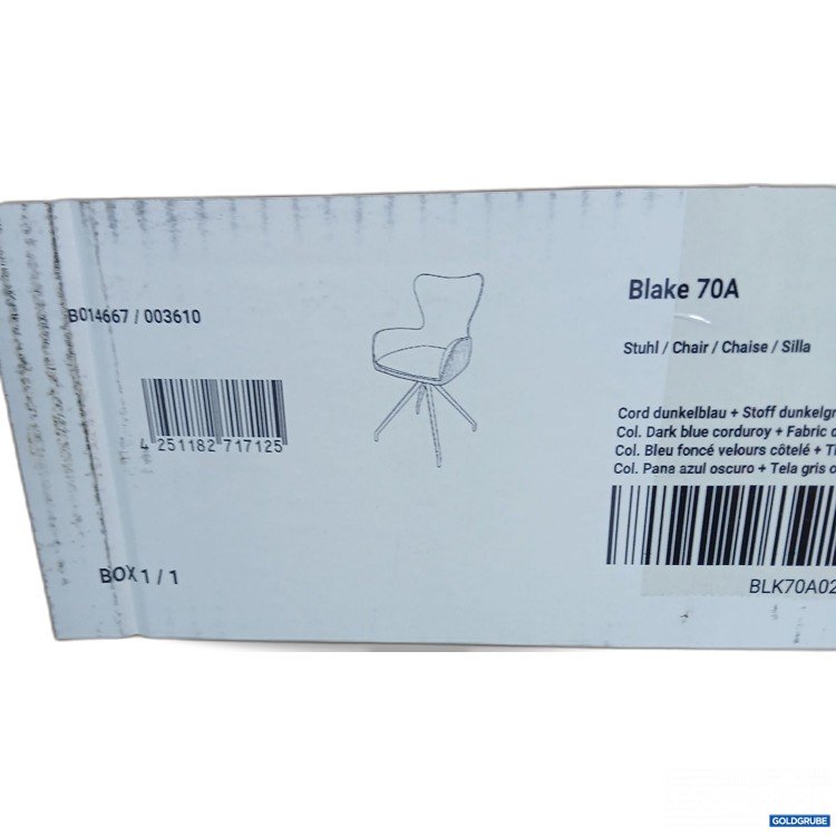 Artikel Nr. 950428: Blake  70A Stuhl Cord Dunkelblau 