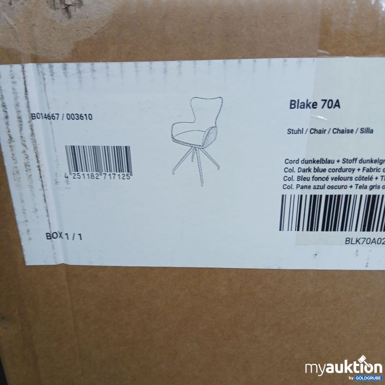 Artikel Nr. 950428: Blake  70A Stuhl Cord Dunkelblau 