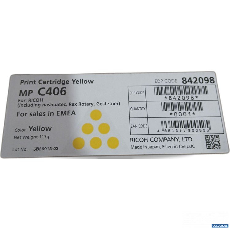 Artikel Nr. 956428: Ricoh Print Cartridge Yellow MP C406 113 