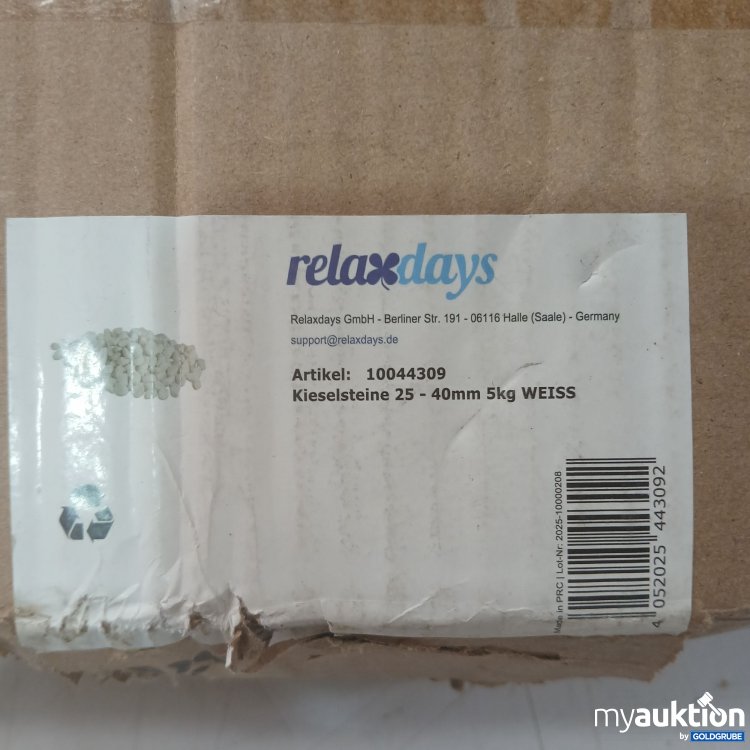 Artikel Nr. 995428: Relaxdays Kieselsteine 25-40mm weiß 5kg 