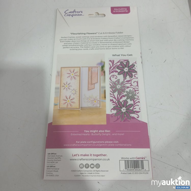 Artikel Nr. 996428: Crafter's Companion Flourishing Flowers Cut & emboss folder 1Pc 