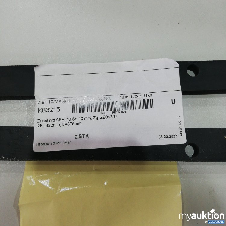 Artikel Nr. 380430 Artikel Nr. 380430: Zuschnitt SBR 70 Sh 10mm