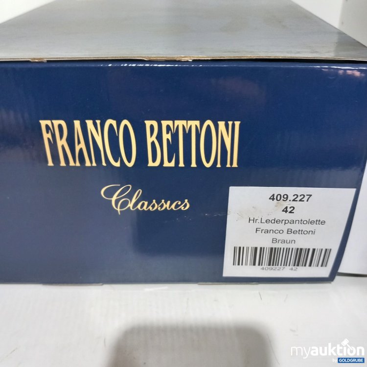 Artikel Nr. 467430 Artikel Nr. 467430: Franco Bettoni Herr Lederpantoletten Größe 42 Braun