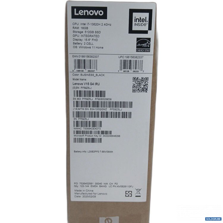 Artikel Nr. 916430 Artikel Nr. 916430: Lenovo V15 G4 IRU 512GB SSD 15.6" RAM:16GB