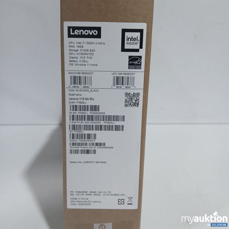 Artikel Nr. 916430 Artikel Nr. 916430: Lenovo V15 G4 IRU 512GB SSD 15.6" RAM:16GB