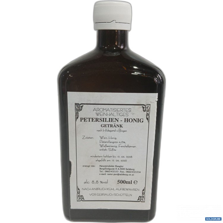 Artikel Nr. 979430: Aromatisiertes Weinhaltiges Petersilien-Honig Getränk 500ml 