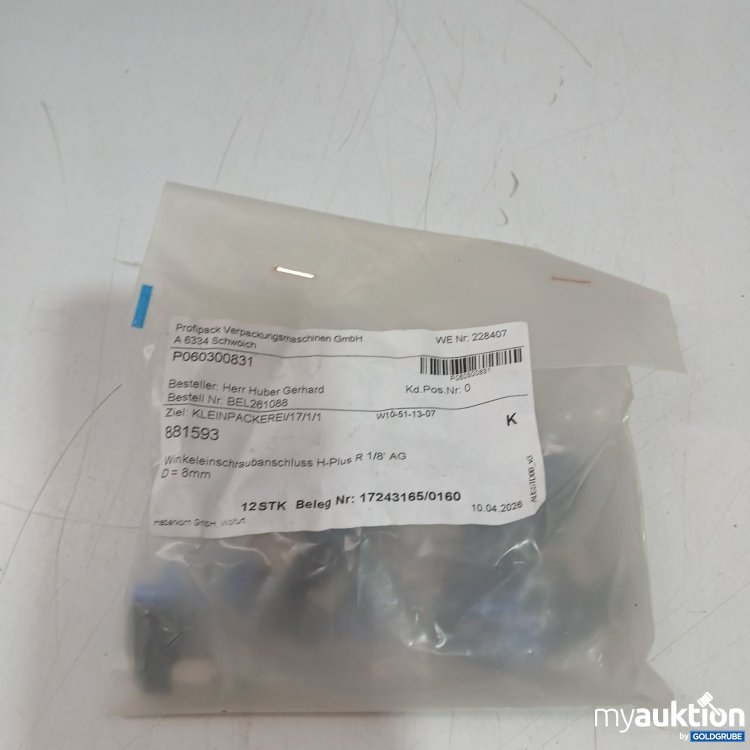 Artikel Nr. 468431: 12 Stk Winkeleinschraubanschluss H-Plus R 1/8' AG D=8mm