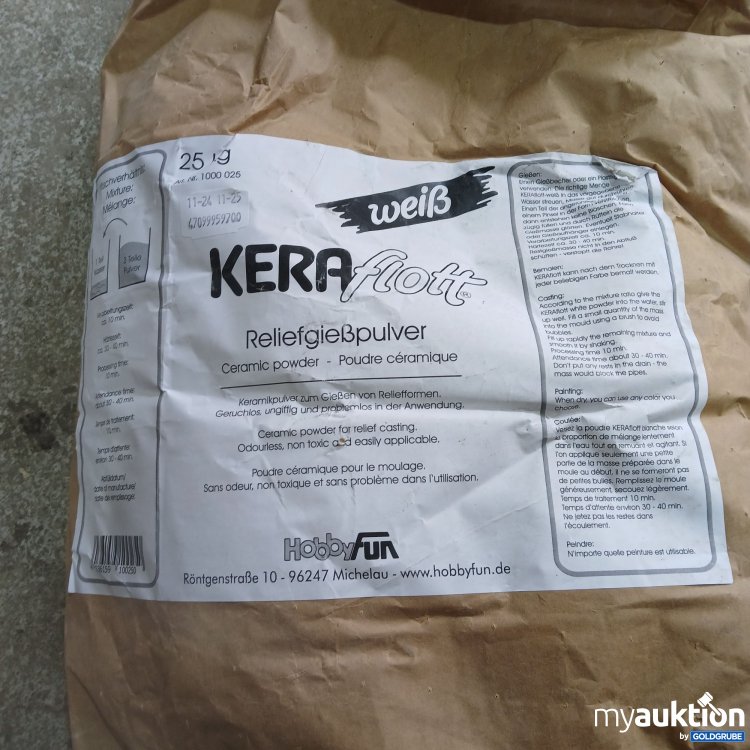 Artikel Nr. 818431 Artikel Nr. 818431: Kera flott Reliefgießpulver 25kg weiß