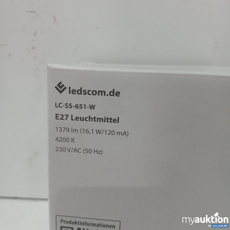 Artikel Nr. 993431 Artikel Nr. 993431: Ledscom E27 Leuchrmittel LC-SS-651-W