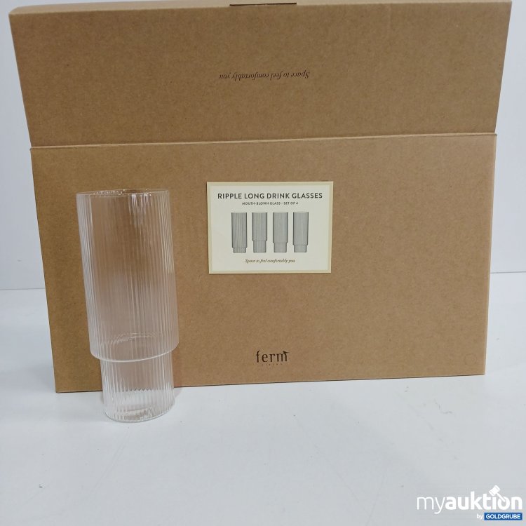 Artikel Nr. 437432 Artikel Nr. 437432: Ferm Ripple Long Drink Glasses 4Pack