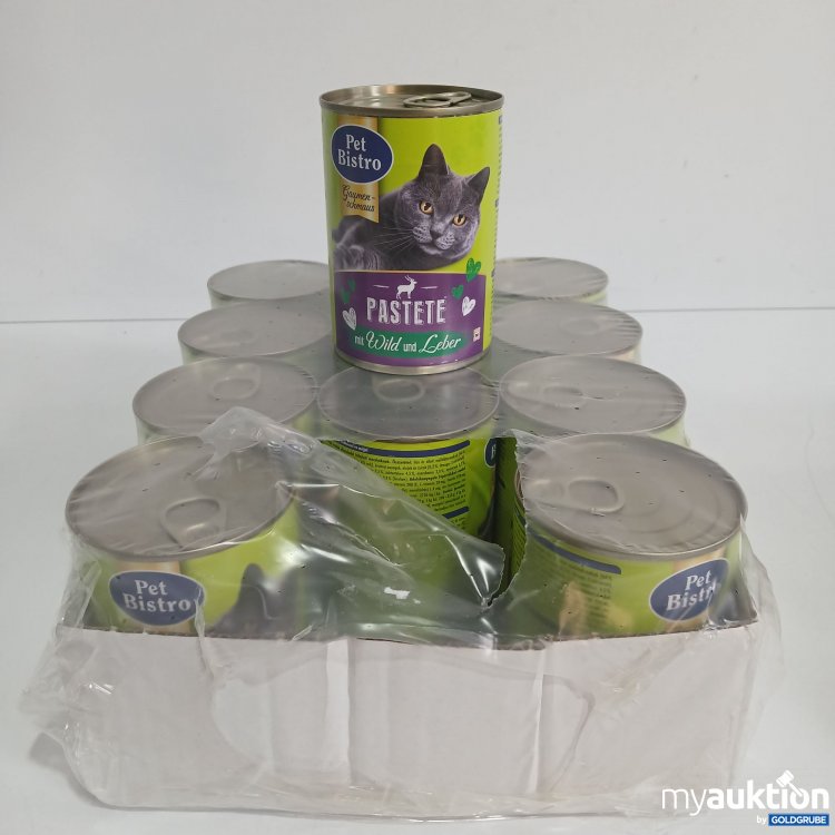 Artikel Nr. 852432: Pet Bistro Katzenfutter Pastete mit Wild und Leber 12x400g