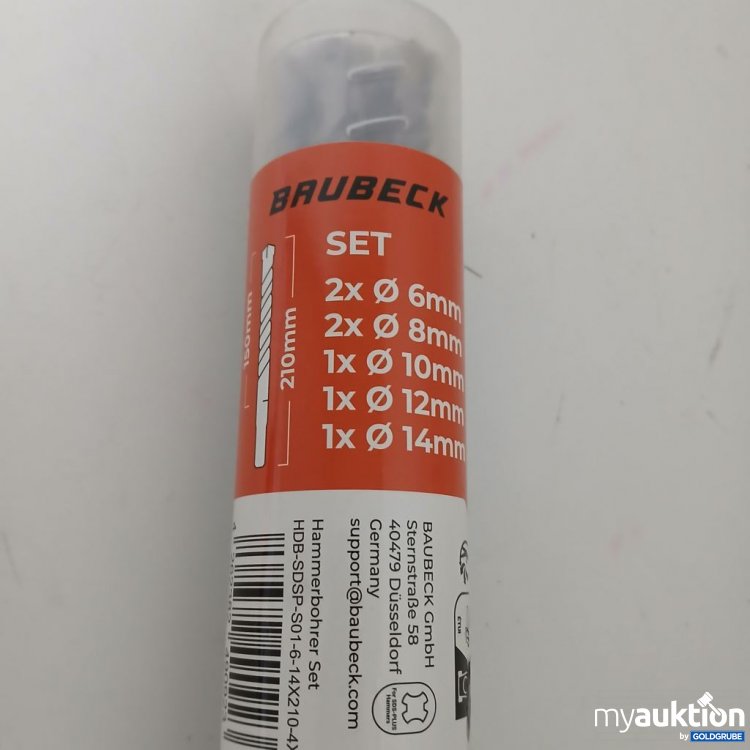 Artikel Nr. 918432 Artikel Nr. 918432: Baubeck Set Bohrer 2x6mm 2x8mm 2x10mm 1x12mm 1x14mm