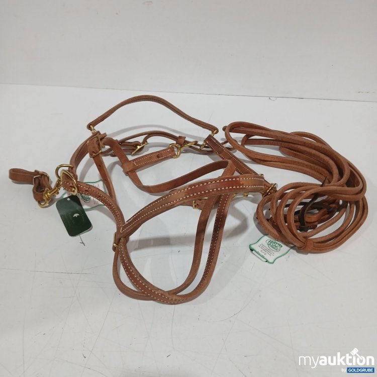 Artikel Nr. 470433: Berlin Custom Leather Ltd  H375 Halter/Bridle Combo Water Loop Rein 1/2x8
