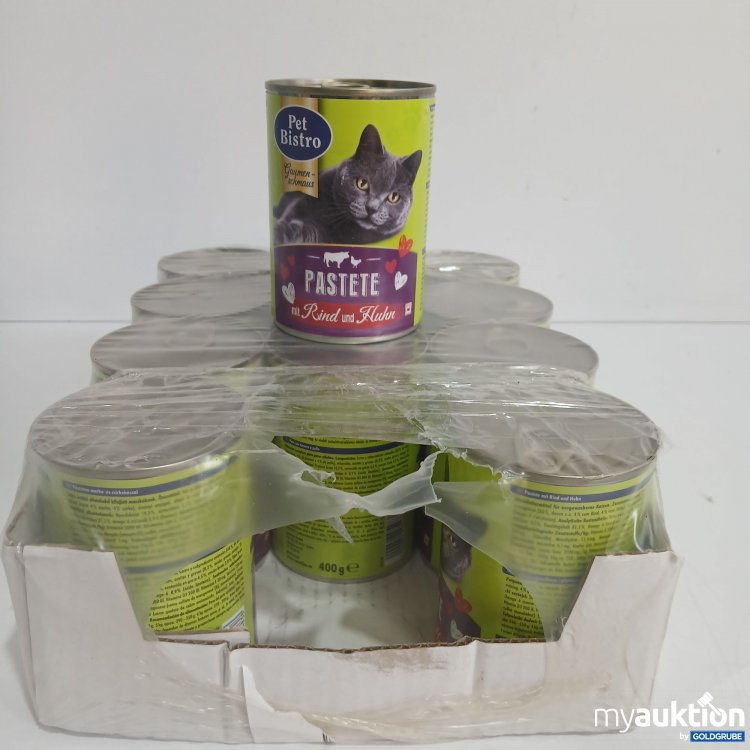Artikel Nr. 852433: Pet Bistro Katzenfutter Pastete mit Rind und Huhn 12x400g