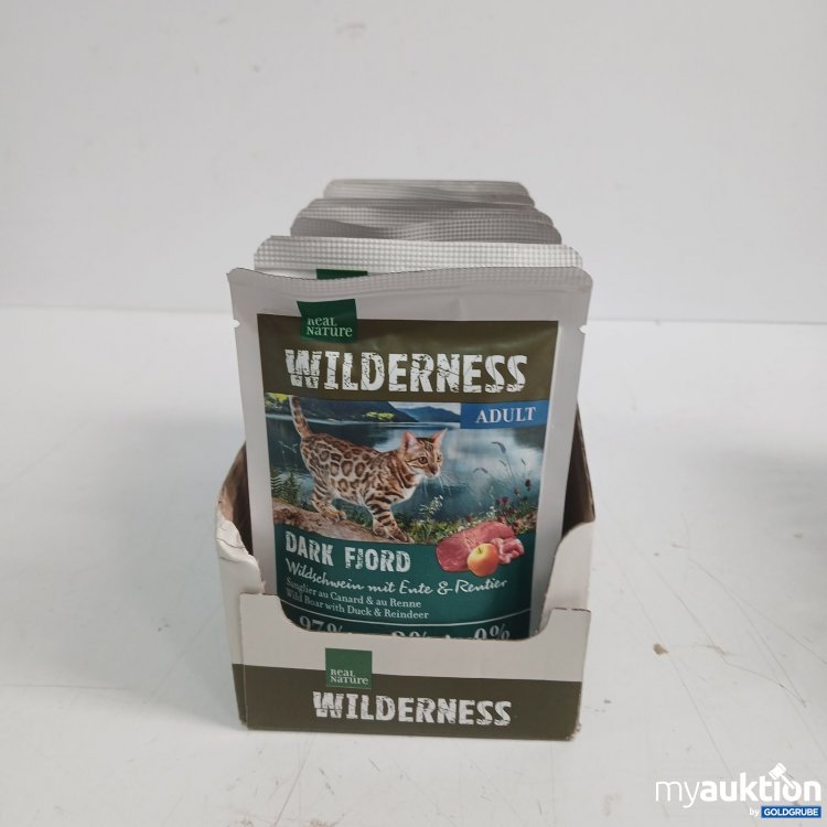 Artikel Nr. 466434: Real Nature 12 Stk. Wilderness Adult Wildschwein Ente Rentier 85 g Pouch Katze