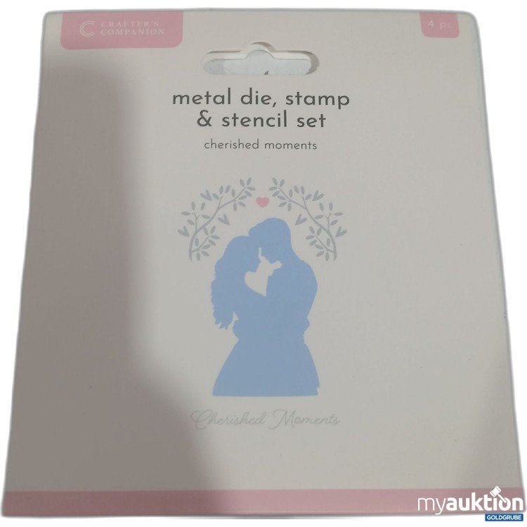 Artikel Nr. 996434: Crafter's Companion metal die, stamp & stencil set 4Pcs 