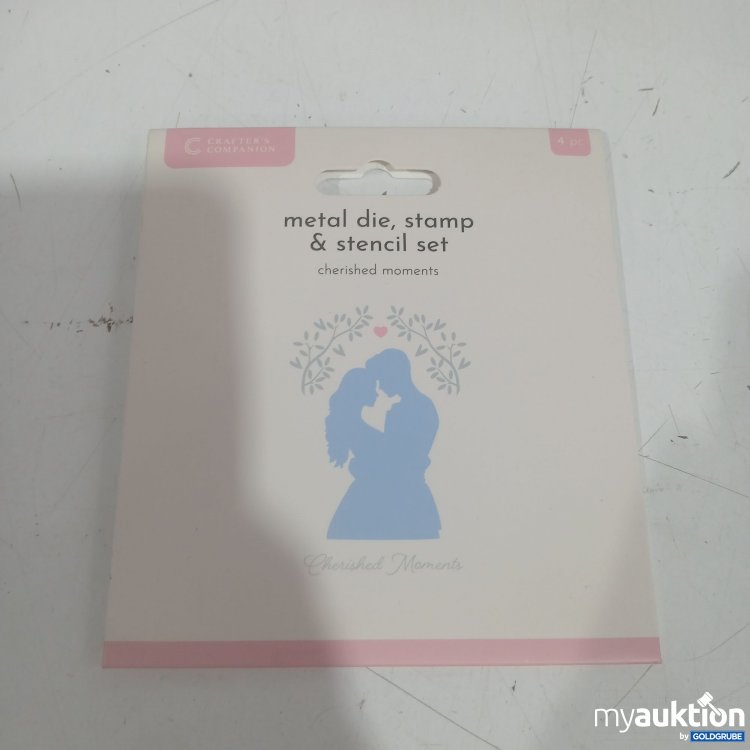 Artikel Nr. 996434: Crafter's Companion metal die, stamp & stencil set 4Pcs 