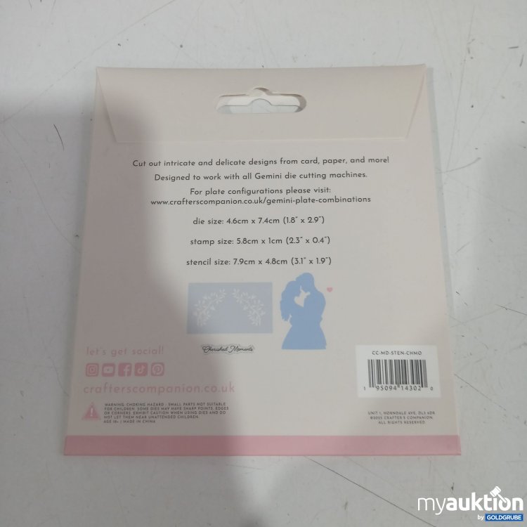 Artikel Nr. 996434: Crafter's Companion metal die, stamp & stencil set 4Pcs 