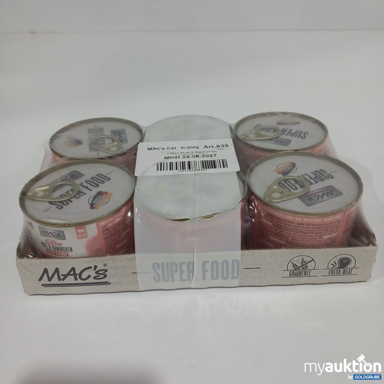 Artikel Nr. 790435 Artikel Nr. 790435: Macs Cat Kitten Pute&Kaninchen 6x200g