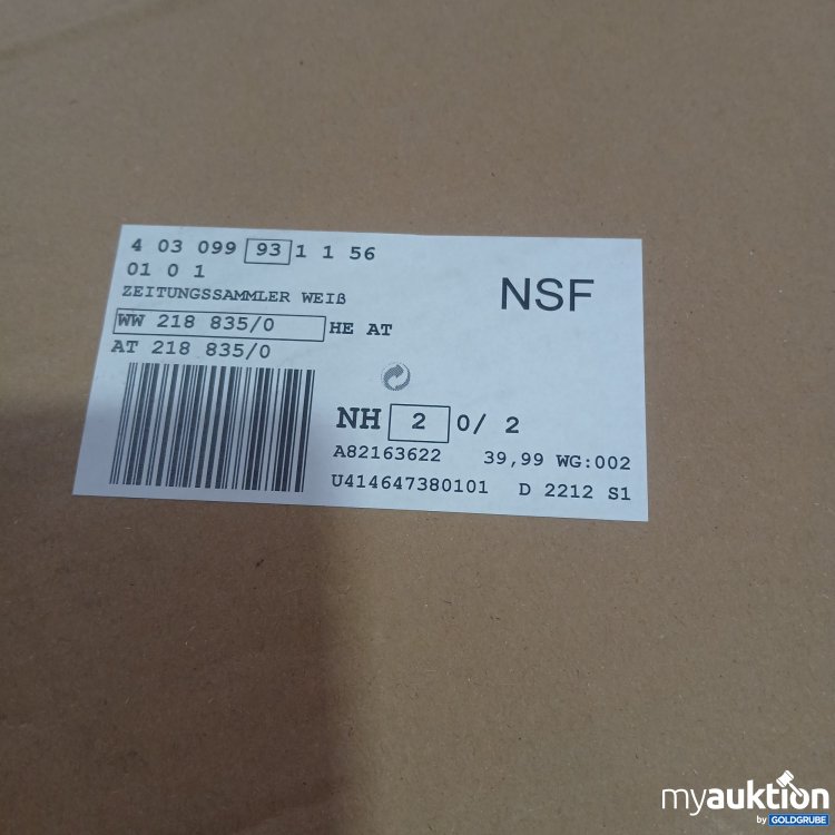 Artikel Nr. 969435: NSF Zeitungssammler Weiß 
