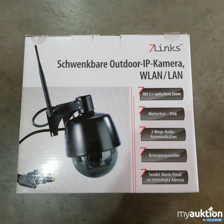 Artikel Nr. 331436 Artikel Nr. 331436: 7links Schwenkbare Outdoor IP Kamera Wlan
